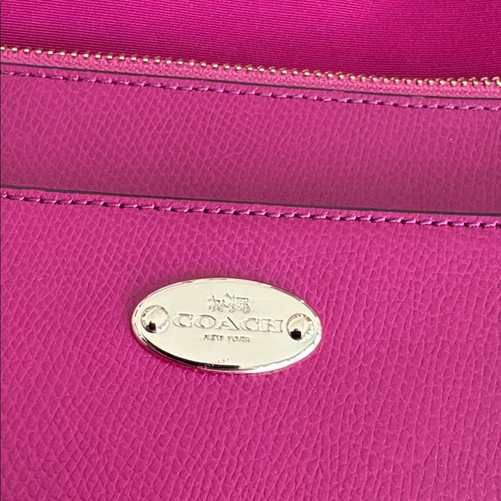 Coach East/West Pop Sunset Red Crossbody Including Removable Coach Pouch - Picture 11 of 12